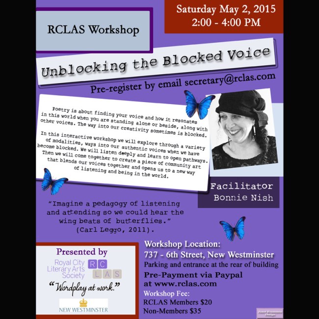 rclas-writing-workshop-unblocking-blocked-voice-facilitator-bonnie-nish