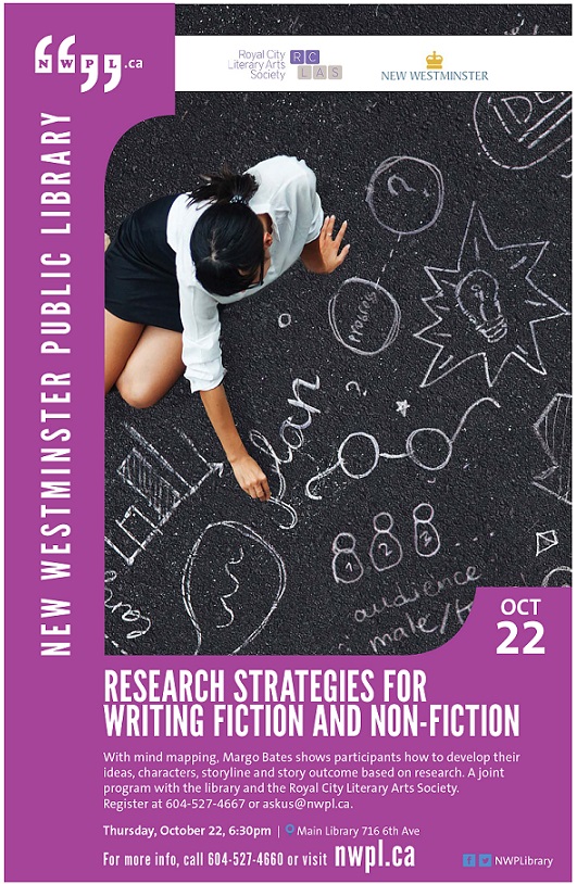 2015 Oct 22 RCLAS REsearch Strategies for writing fiction and non fiction flyer (1)