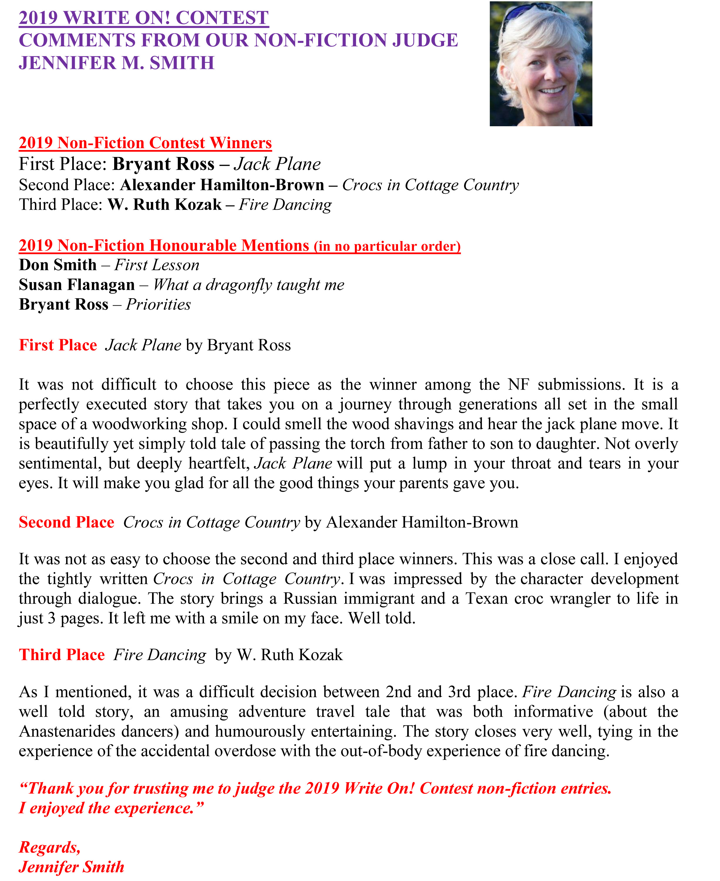 Write on 2019 NF Judge Comments for ezine page 3