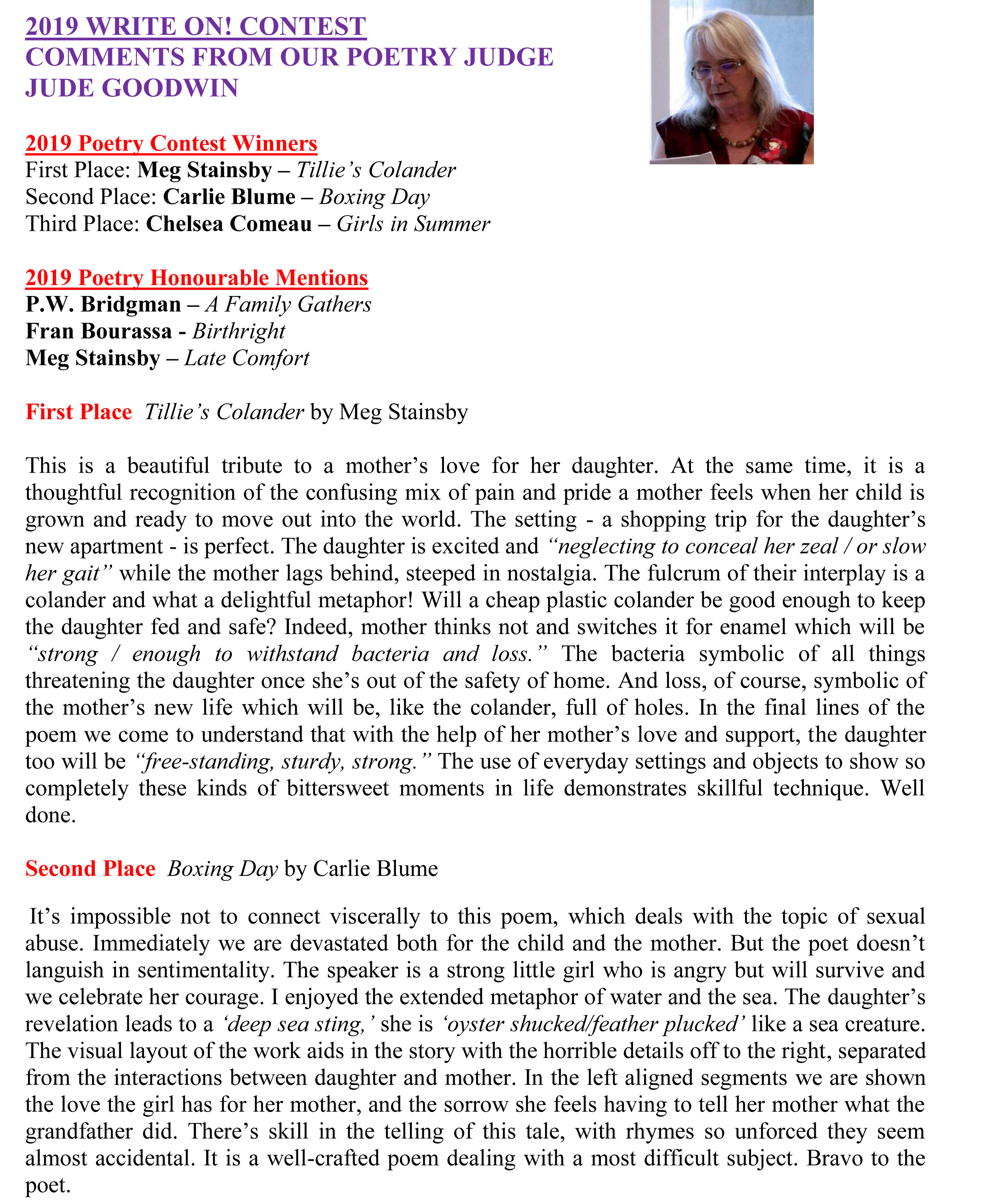 Write on 2019 POETRY Judge Comments for ezine-1