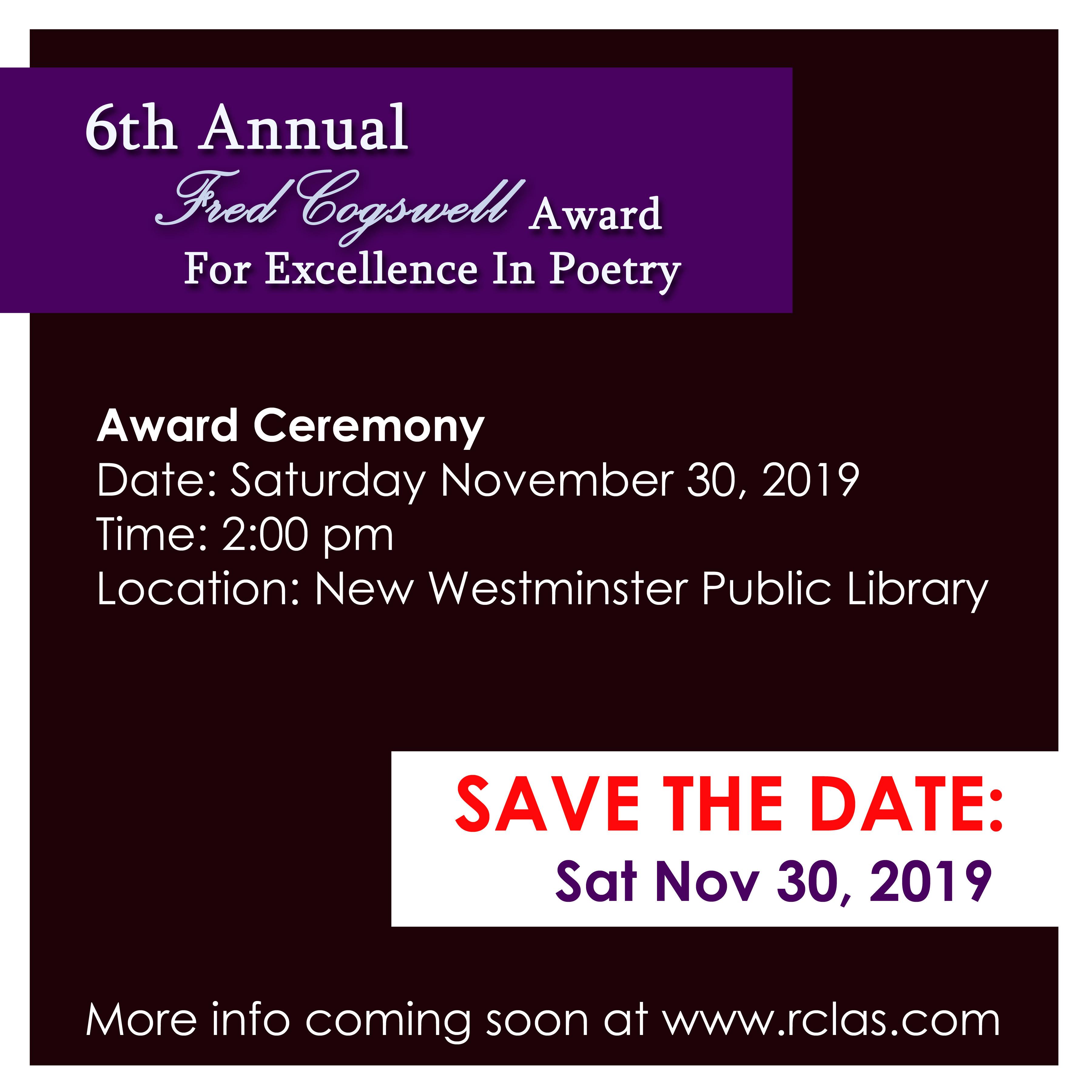 2019 Cogswell Save the Date