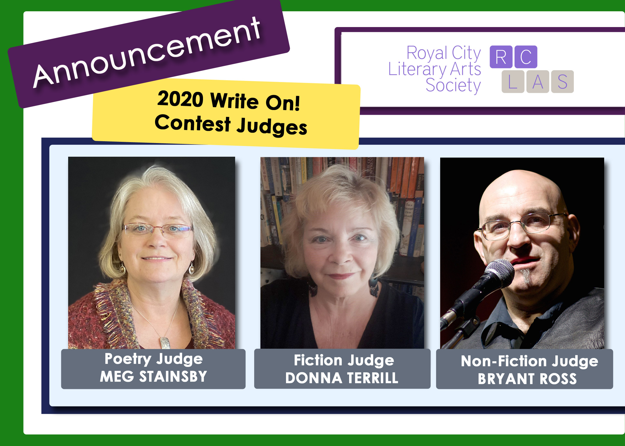 RCLAS Write On Contest 2020 Judge Announcement