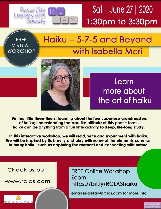 Isabella Mori Haiku ZOOM WorkshopJune 27 2020