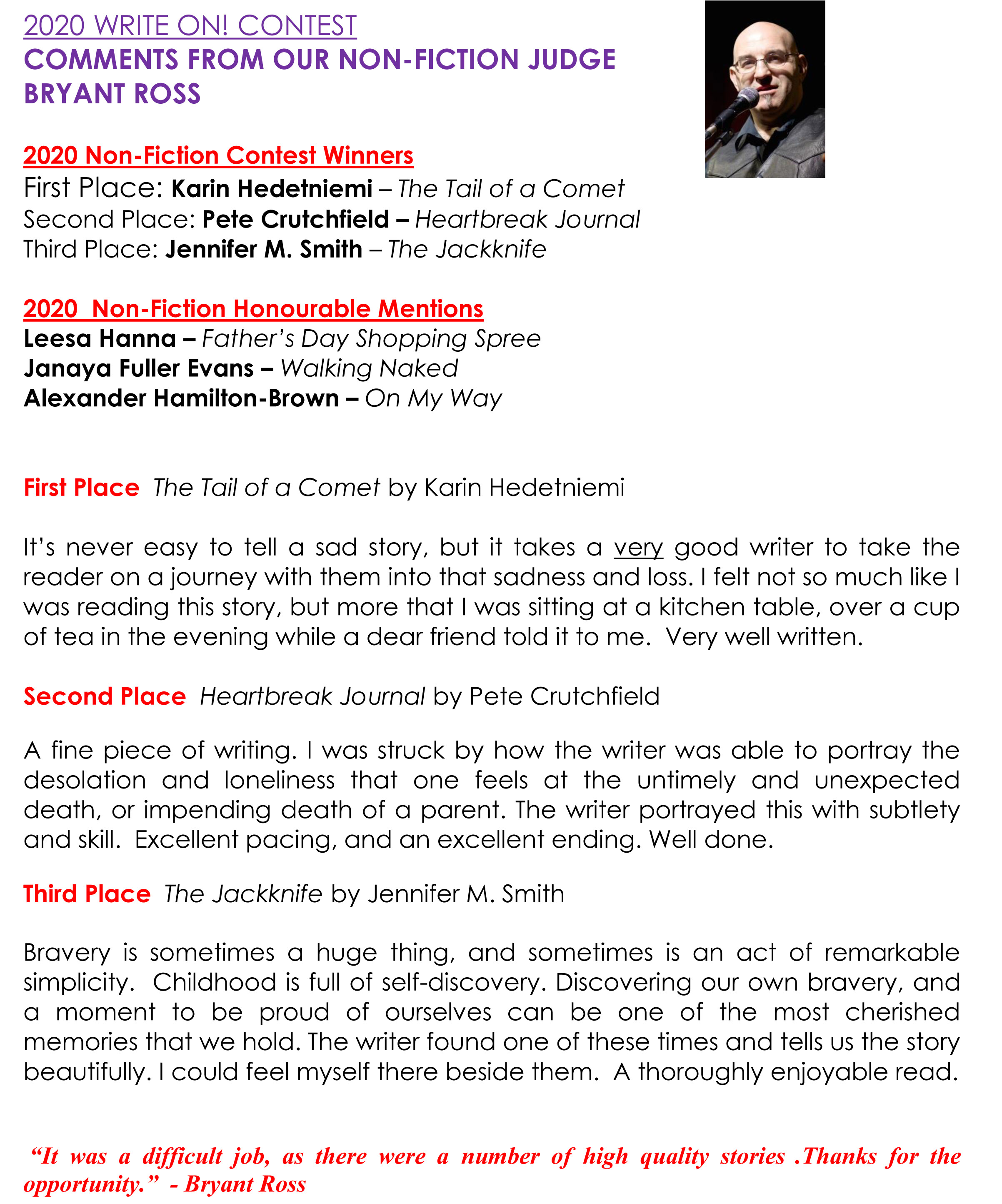 Write on 2020 NF Judge Comments for web-ezine